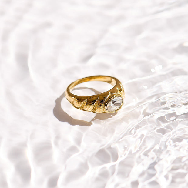 Oval Stone Dome Ring