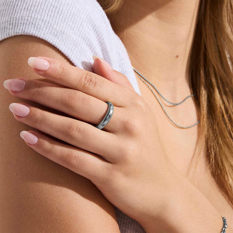 Starburst Crystal Band Ring