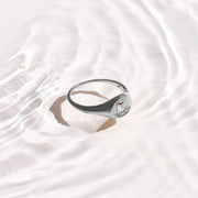 Crystal Cushion Dome Ring