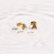Crystal Initial Stud Earrings