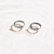 Crystal Row Huggie Hoop Earrings