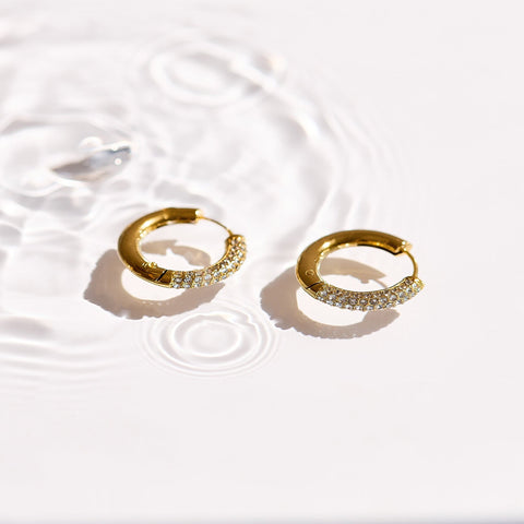 Crystal Pave Statement Hoops