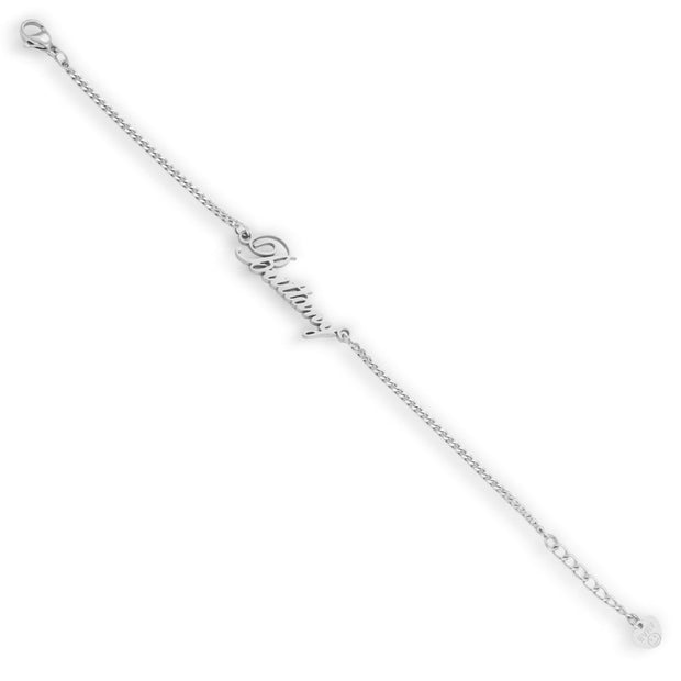 Custom/Personalized Heart Nameplate Curb Bracelet - EVRYJEWELS