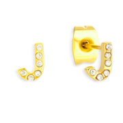 Crystal Initial Stud Earrings - EVRYJEWELS