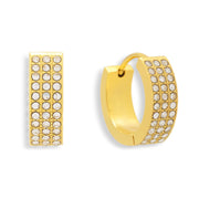 Pavé Crystal Huggie Hoop Earrings - EVRYJEWELS