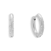 Crystal Dot Hoop Earrings - EVRYJEWELS