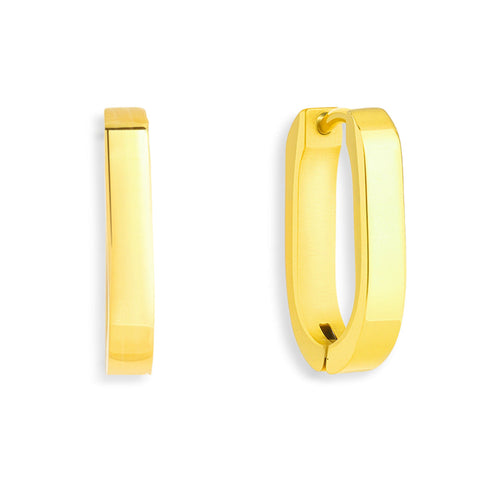 Slim Block Hoops - EVRYJEWELS