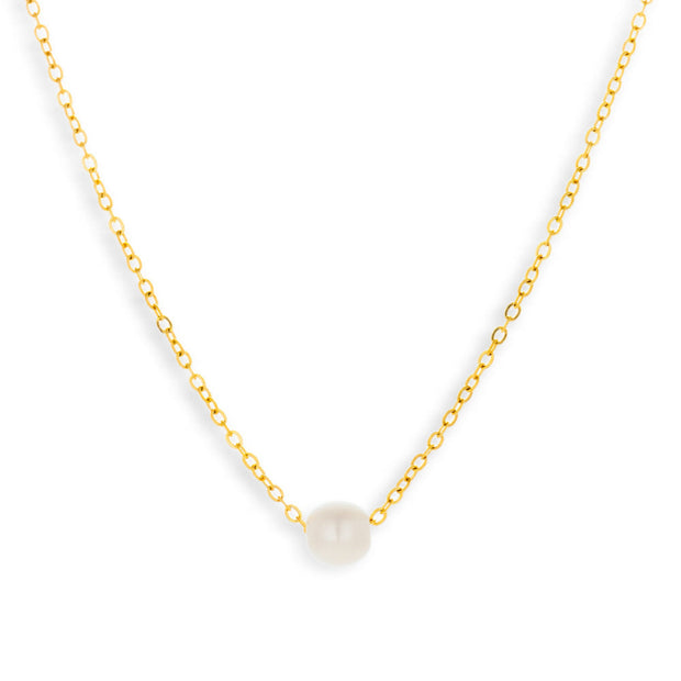 Single Pearl Drop Necklace - EVRYJEWELS
