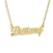 Custom/Personalized Nameplate with Gemstone Necklace - EVRYJEWELS
