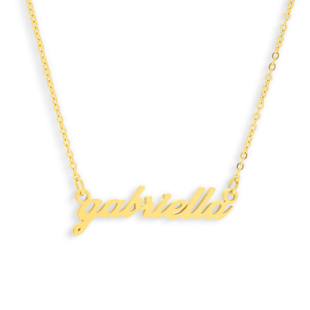 Custom/Personalized Lowercase Nameplate Cable Necklace - EVRYJEWELS