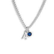 Custom/Personalized Initial Pendant Necklace w/ Birthstone - EVRYJEWELS