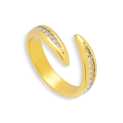 Crystal Curve Wrap Ring - EVRYJEWELS