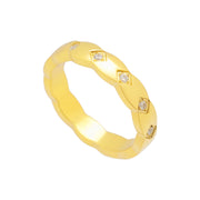 Twist Crystal Inset Ring - EVRYJEWELS