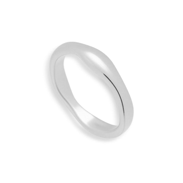 Smooth Wave Band Ring - EVRYJEWELS