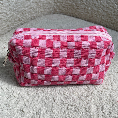 Checkered Toiletry Bag - EVRYJEWELS