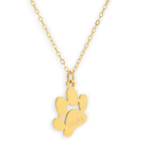Custom/Personalized Paw Pendant Necklace