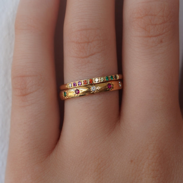 Rainbow's End Ring Set - EVRYJEWELS