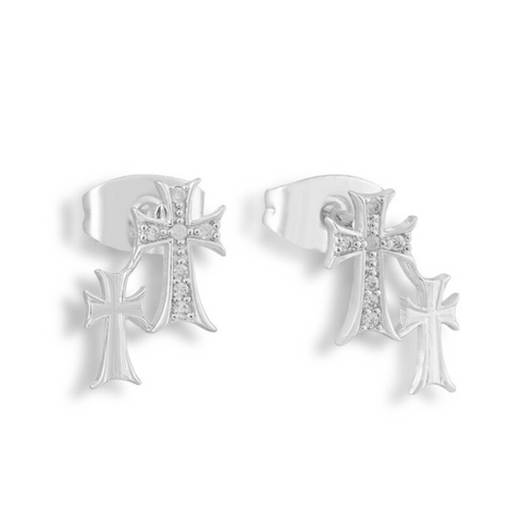 Double Cross Me Studs - EVRYJEWELS