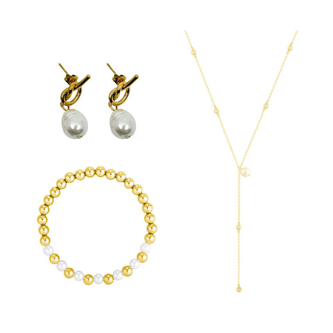 Eternal Pearl Jewelry Set Bundle - EVRYJEWELS