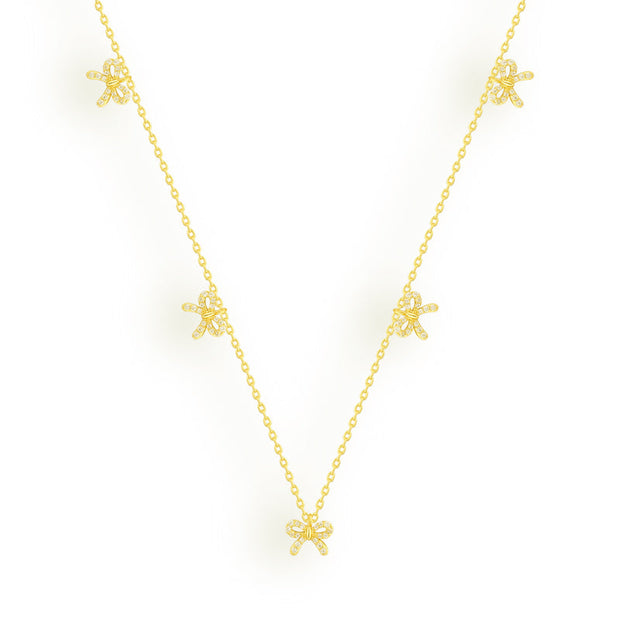 Gilded Bow Necklace - EVRYJEWELS