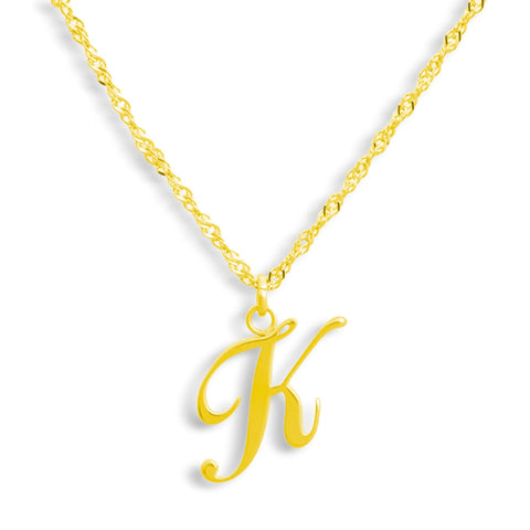 Golden Letter Necklace - EVRYJEWELS