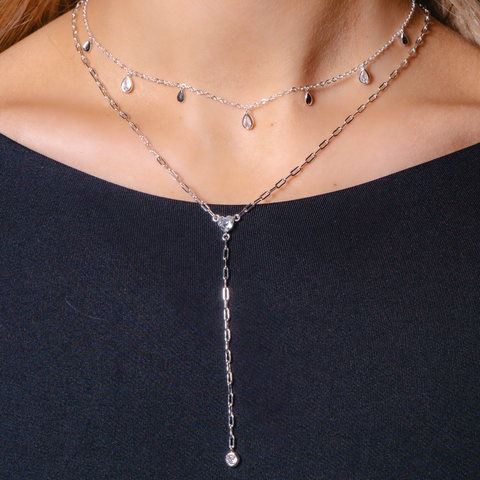 Heart of Stone Lariat Necklace