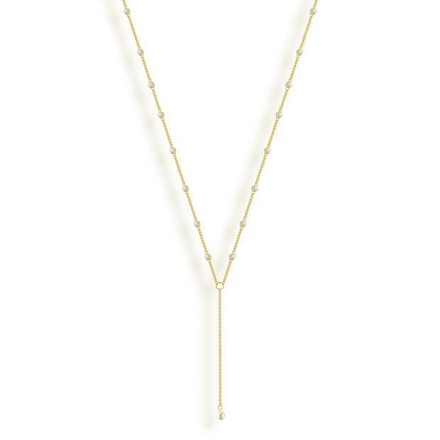Sweet Pearl Lariat Necklace