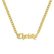 Custom/Personalized Nameplate Curb Necklace - EVRYJEWELS