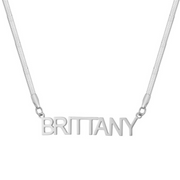 Custom/Personalized Herringbone Nameplate Necklace - EVRYJEWELS