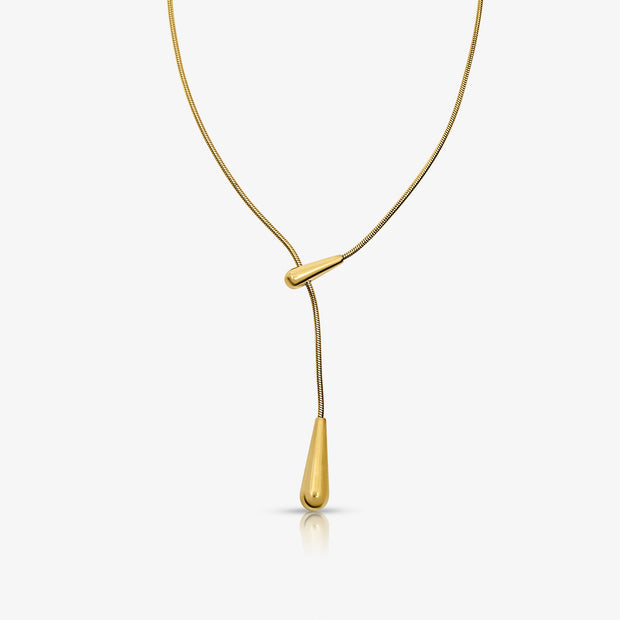 Golden Drip Lariat Necklace - EVRYJEWELS