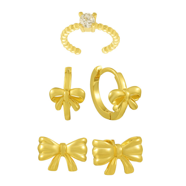 Ribbon Club Bundle: 3 Piece Earring and Cuff Bundle